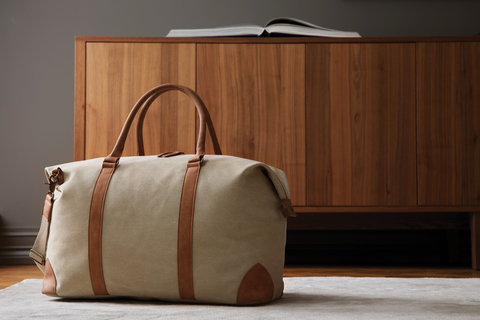 VINGA Bosler dufflebag i lærred-
