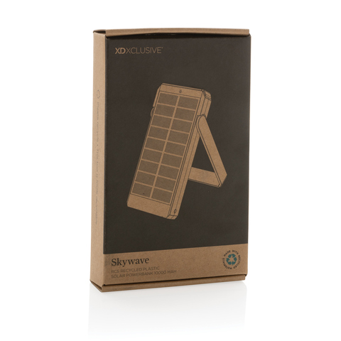 Skywave solar powerbank 10.000 mAh i RCS genanvendt plast-