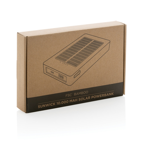 Sunwick 10.000 mAh bambus solar Powerbank-