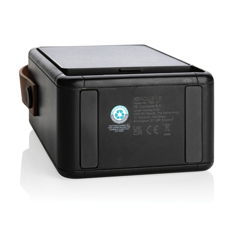 Skywave 12W Solar højttaler i RCS genanvendt plast, sort-