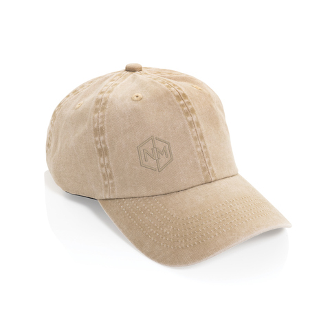 BEAU AWARE™ vasket cap med 6 paneler i bomuldstwill 270g/m²