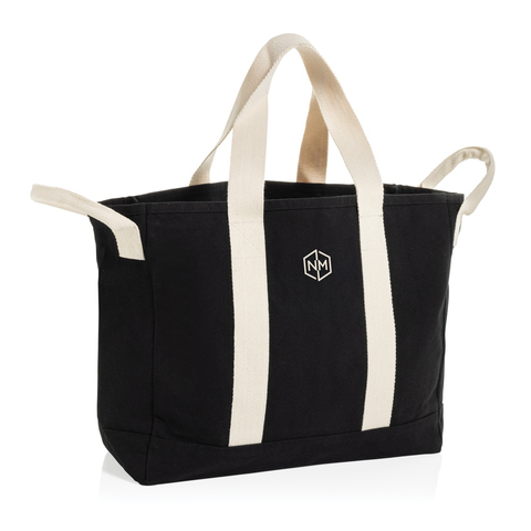 BEAU AWARE™ Strandtaske i genanvendt canvas på 400g/m²-Sort