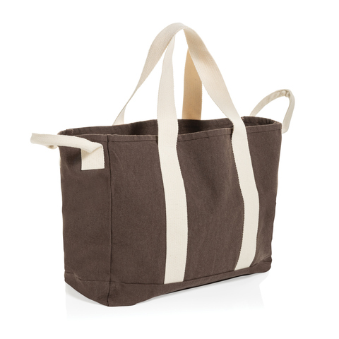 BEAU AWARE™ Strandtaske i genanvendt canvas på 400g/m²-Brun