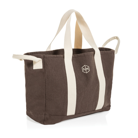 BEAU AWARE™ Strandtaske i genanvendt canvas på 400g/m²-Brun