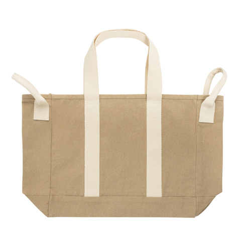 BEAU AWARE™ Strandtaske i genanvendt canvas på 400g/m²-Beige