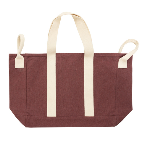 BEAU AWARE™ Strandtaske i genanvendt canvas på 400g/m²-Bordeaux Rød