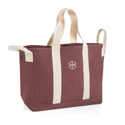 BEAU AWARE™ Strandtaske i genanvendt canvas på 400g/m²-Bordeaux Rød