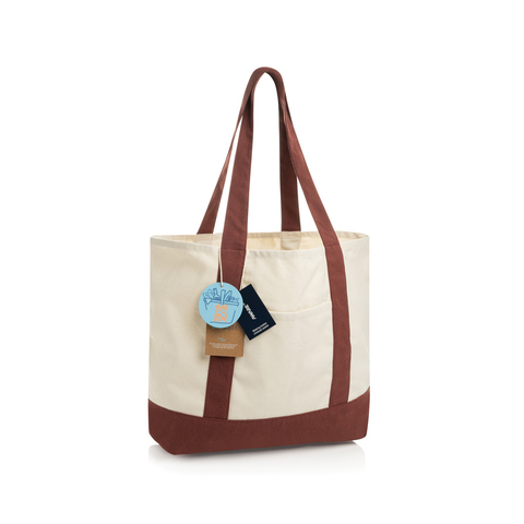 SHOP LOCAL AWARE™ genanvendt bomuld, 350 g/m², mulepose - Bordeaux Rød