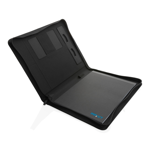 Impact Aware™ deluxe 300D tech portfolio med lynlås-Sort