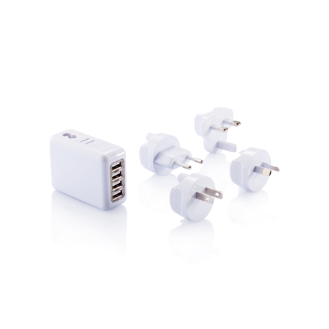 Rejsestik med 4 USB-porte-