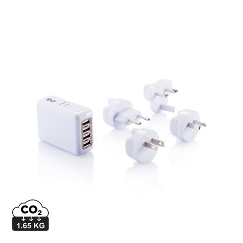 Rejsestik med 4 USB-porte-