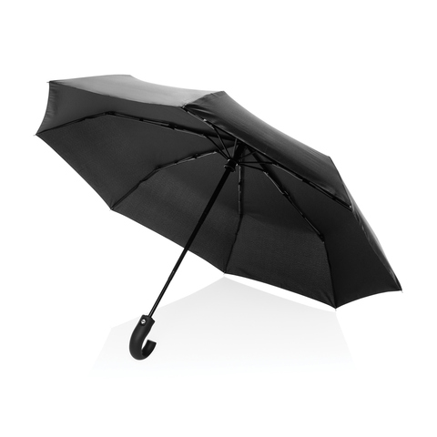 KENTO URBAN 21'' AWARE™ 190T RPET Paraply, auto åbn og luk - Sort