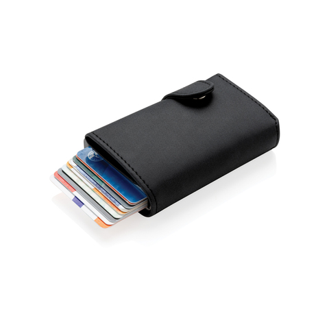 Standard aluminiums RFID kortholder med PU Pung-
