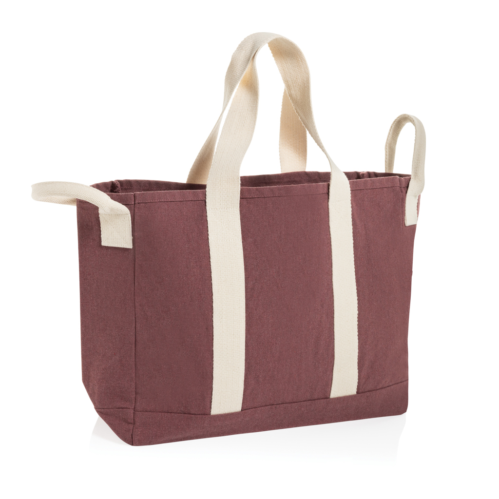 BEAU AWARE™ Strandtaske i genanvendt canvas på 400g/m²-Bordeaux Rød