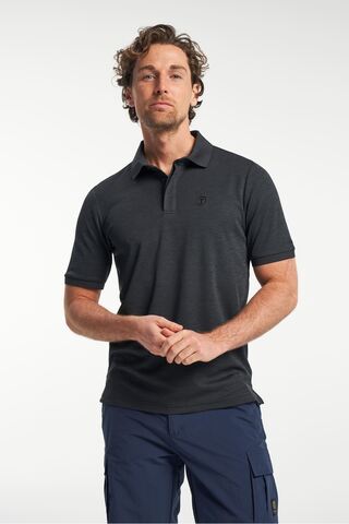 TENSON TXlite Melange Polo, Herre-Sort