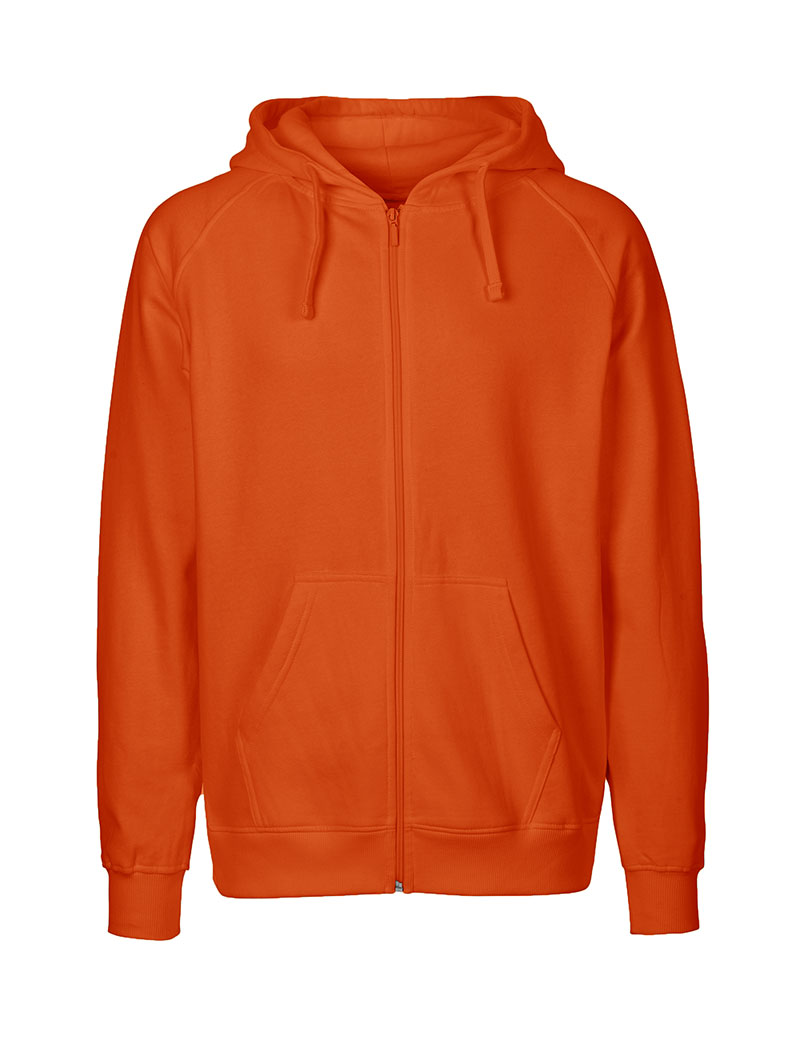 NEUTRAL Zip Hoodie, 100% Økologisk Fairtrade Bomuld-Orange