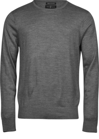 TEE JAYS Crew Neck Strik-Grå melange