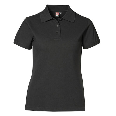 ID Piqué Poloshirt Stretch Dame-Sort