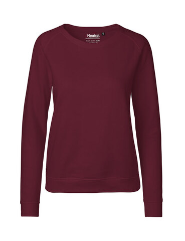 NEUTRAL Dame Sweatshirt, 100% Økologisk Fairtrade Bomuld-Bordeaux Rød