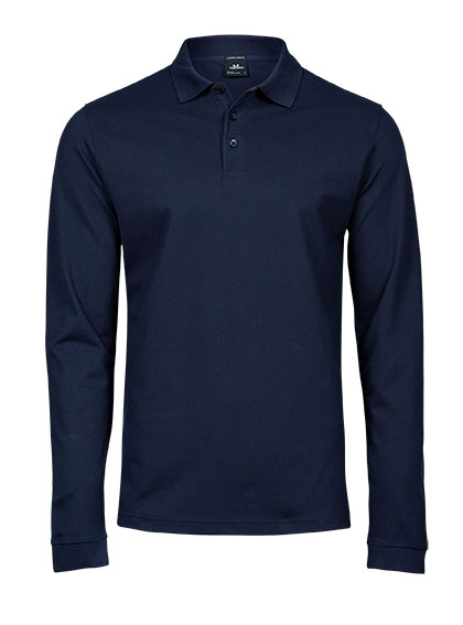 TEE JAYS Luksus Stretch Long Sleeve, Økologisk, herre-Navy