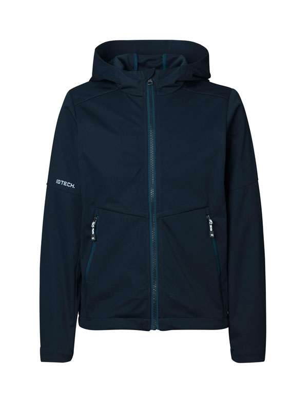 ID Letvægts softshell jakke kontrast, børn-Navy