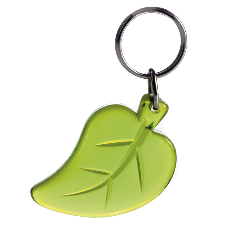 Blad Nøglering - Genbrugs Akryl-Grøn