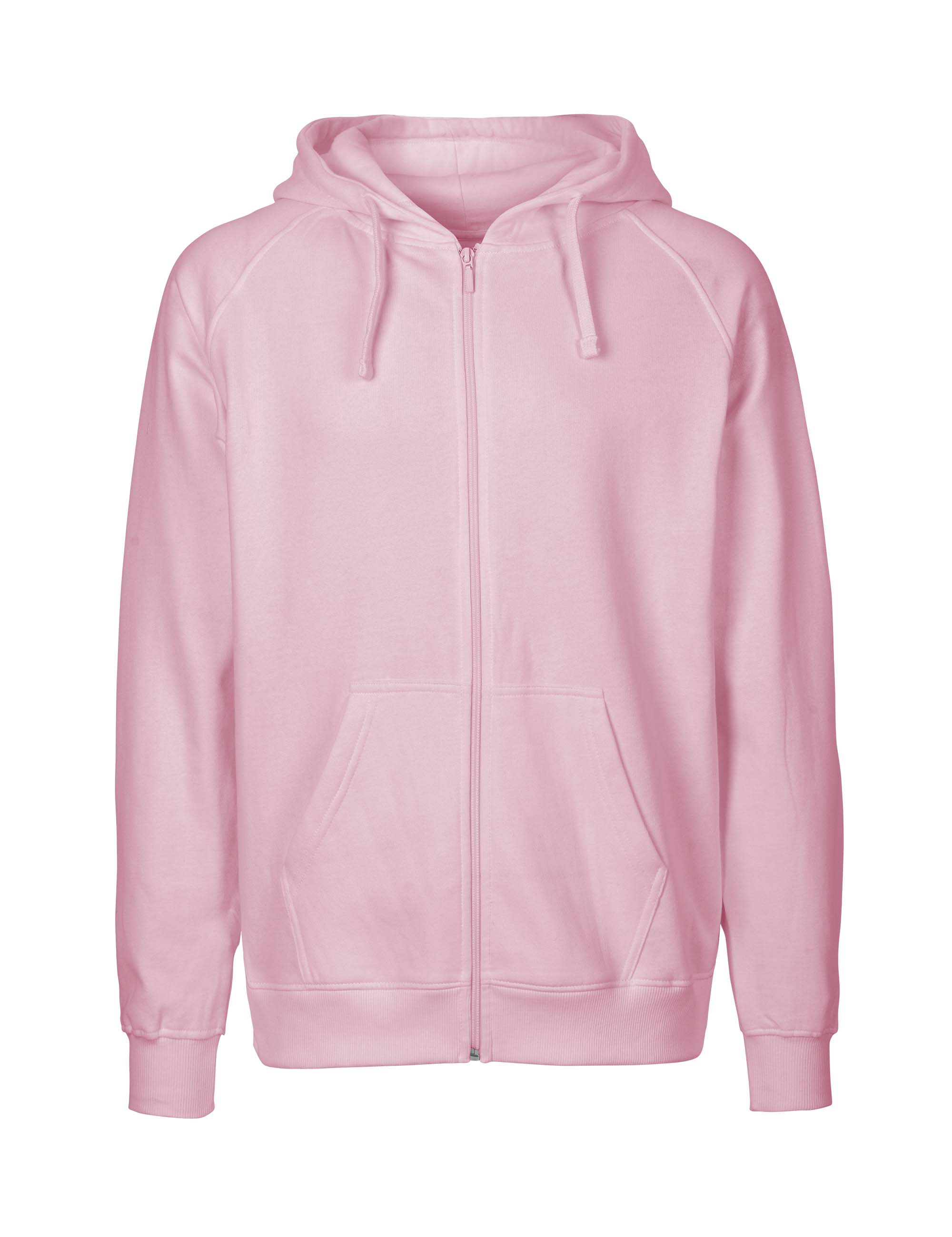 NEUTRAL Zip Hoodie, 100% Økologisk Fairtrade Bomuld-Lyserød