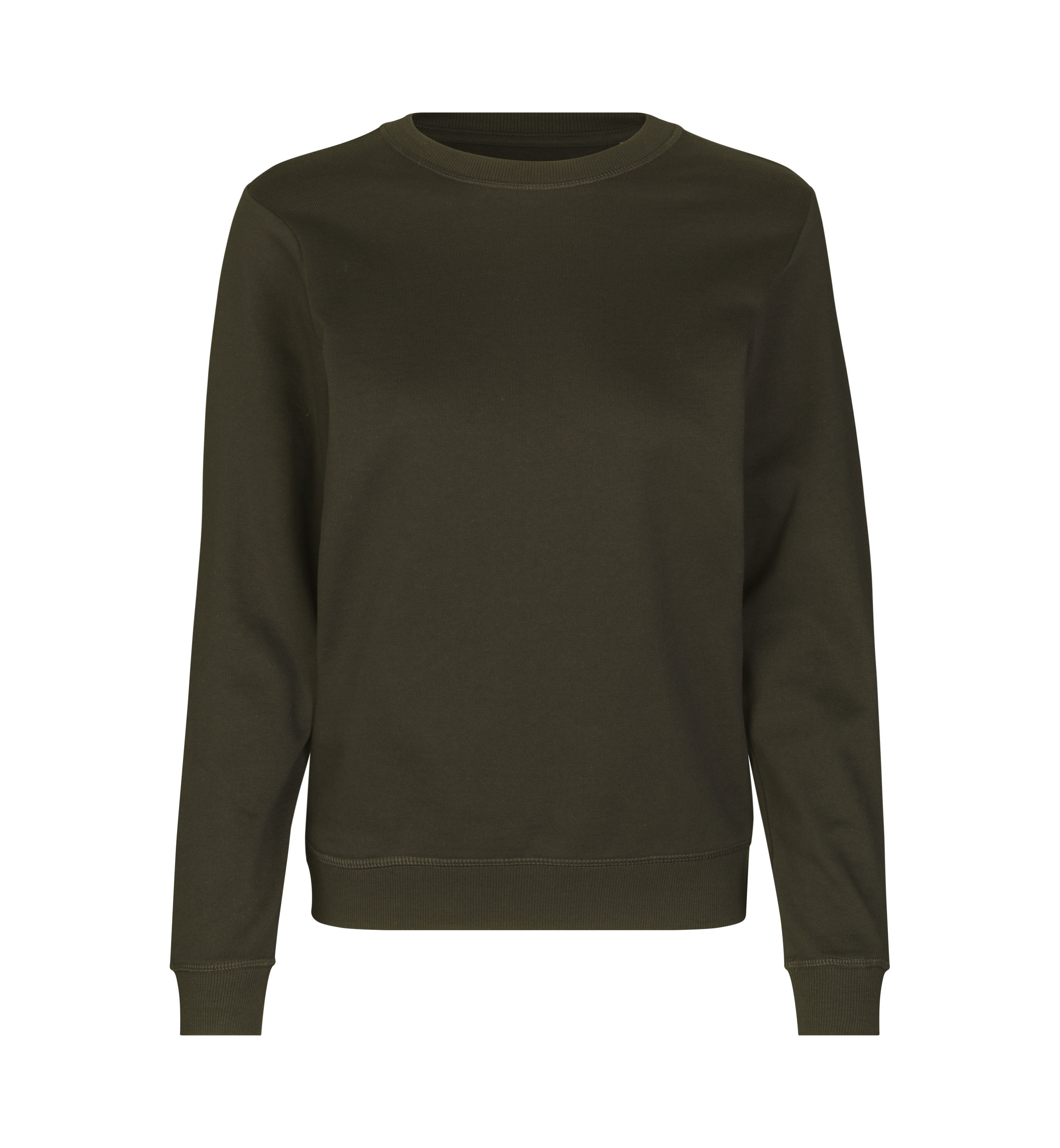 ID Økologisk O-hals Sweatshirt, dame-Oliven