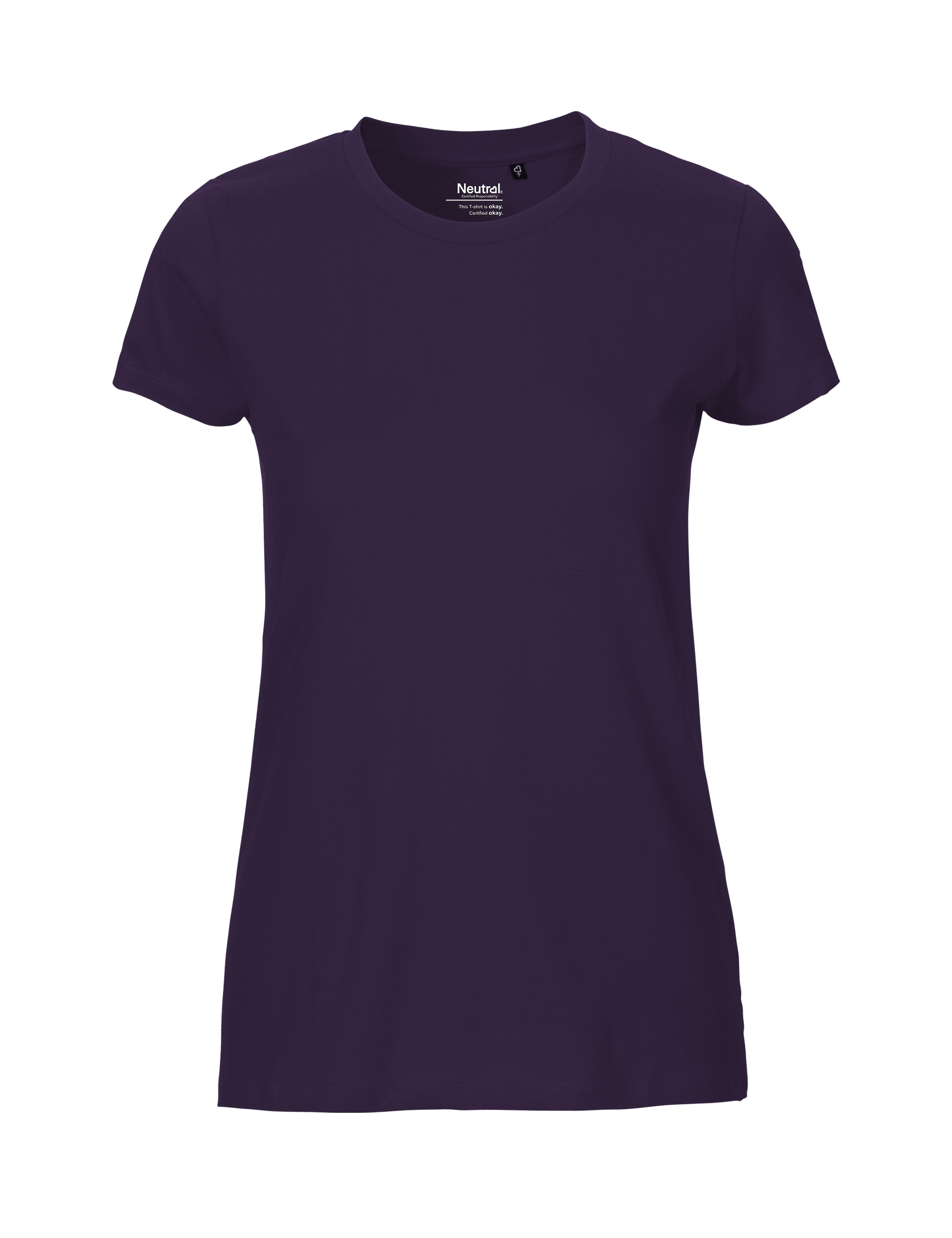 NEUTRAL Fit Dame T-shirt, 100% Økologisk Fairtrade Bomuld-Blommefarvet