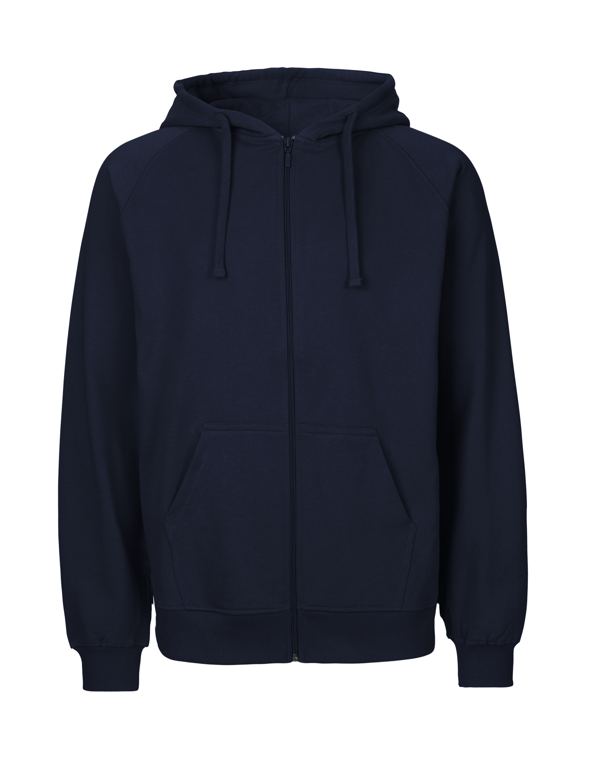 NEUTRAL Unisex Tiger Cotton Labelfree Bomulds Hoddie M. Zip-Navy