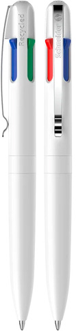 SCHNEIDER Multicolor Kuglepen - rPET - Hvid