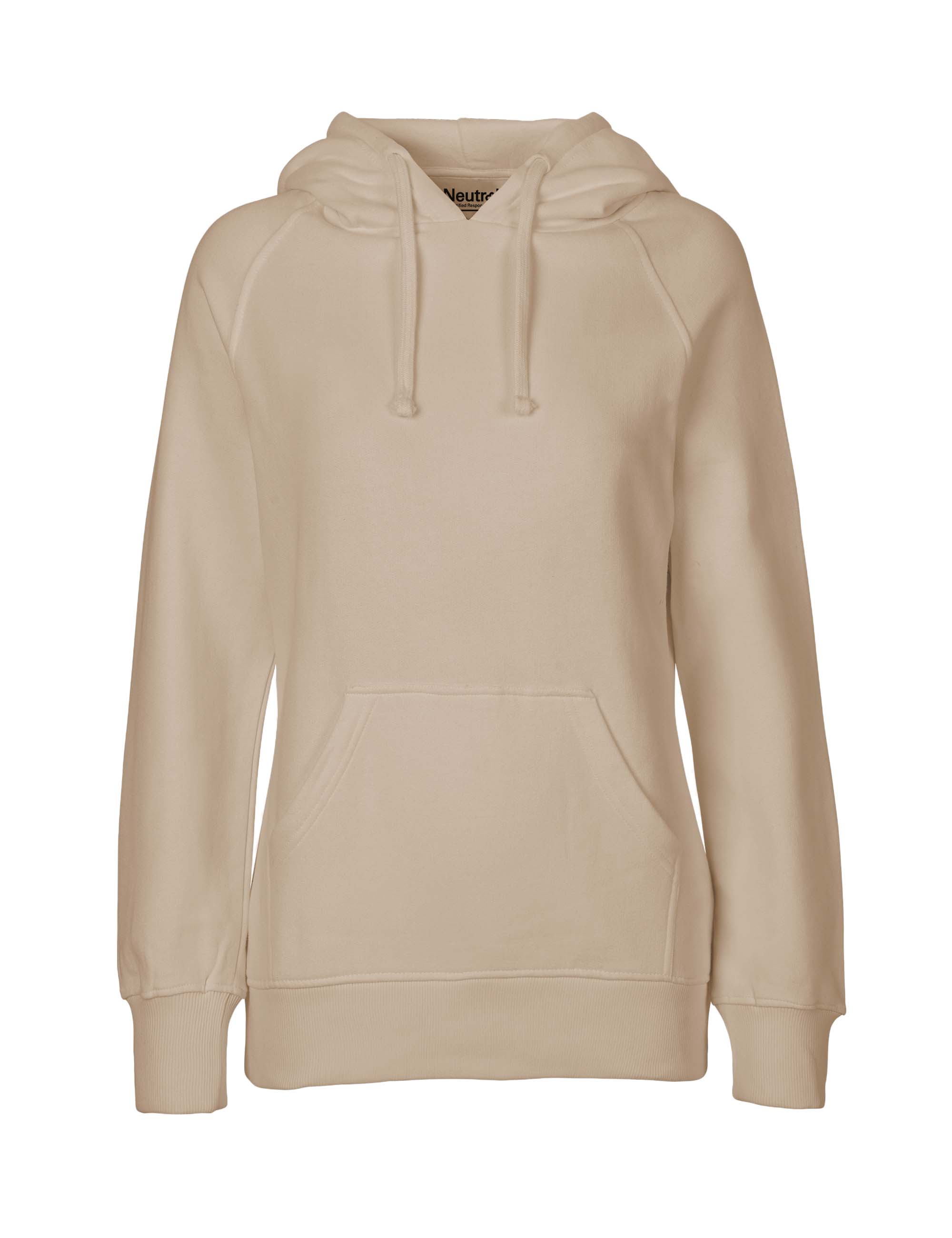 NEUTRAL Hoodie, Dame,  100% Økologisk Fairtrade Bomuld-Sand