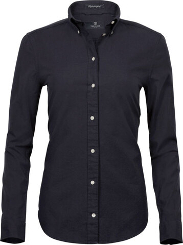 TEE JAYS Perfect Oxford Skjorte, dame-Sort