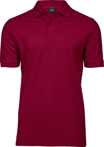 TEE JAYS Luxury Stretch Polo, Økologisk, herre-Mørkerød