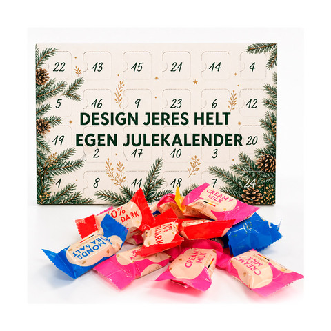 Julekalender A4 - Chokolader. KAMPAGNEPRIS VED BESTILLING SENEST 1/10 - 