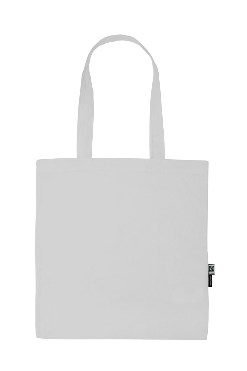 NEUTRAL Shopper med Lange Stropper, 100% Økologisk Fairtrade Bomuld-Grå melange